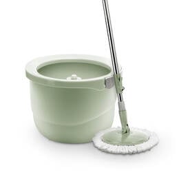 [Áp voucher 8%]  Bộ Cây Lau Nhà Mini Spin Mop & 4 Bông Lau Sàn - Màu Xanh Mint - LocknLock - ETM498MITS2